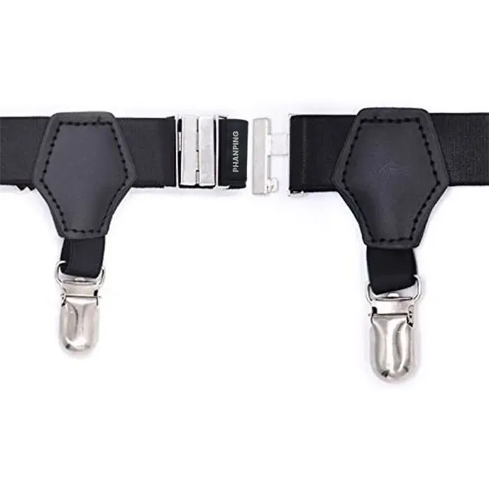 2 Pack Adjustable Sock Clips for Men, Metal Non Slip