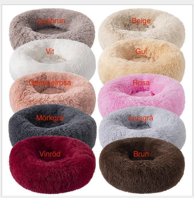 50cm Fluffy Dog Bed Cat Bed, Light Brown, Compatible with Pets