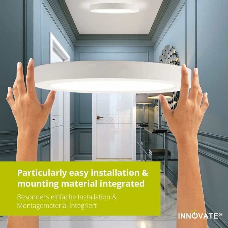 LED Ceiling Light Round Panel Ceiling Lamps Modern Ultra Thin LED Lamp Cool White 6000K Kitchen Room Living Room Balcony