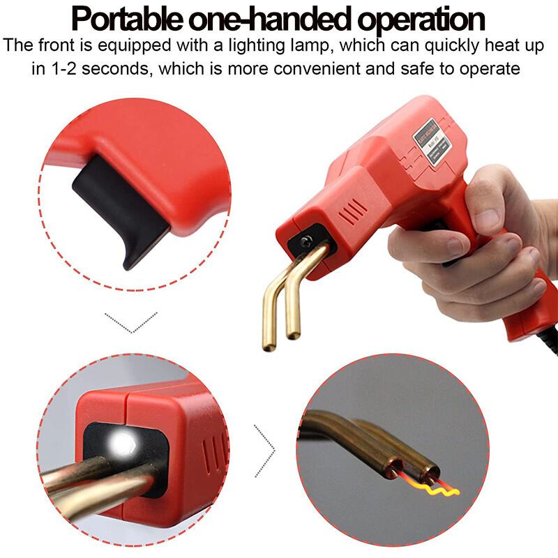 200 Pieces Plastic Welder 50W Hot Plastic Welding Machine Car Bumper Repair Kit with Hot Staplers