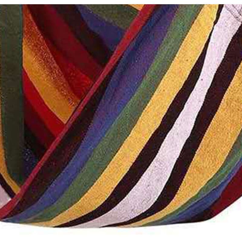 Hammock Chair Canvas Portable Comfortable Colorful Striped Chair Hanging Rope Swing for Indoor