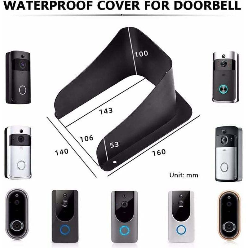 Doorbell Cover, Waterproof Metal Cover Wireless Doorbell for Video Camera, Chime Button, Wireless Doorbell Ring