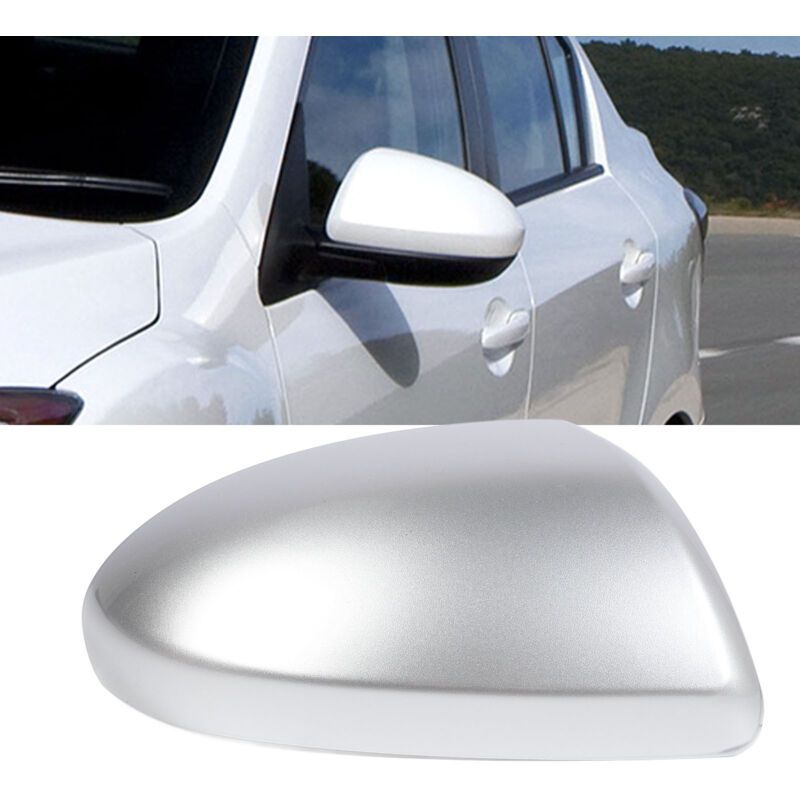 Replacement Rearview Mirror Cover Compatible with Mazda 2007-2014 Silver Right