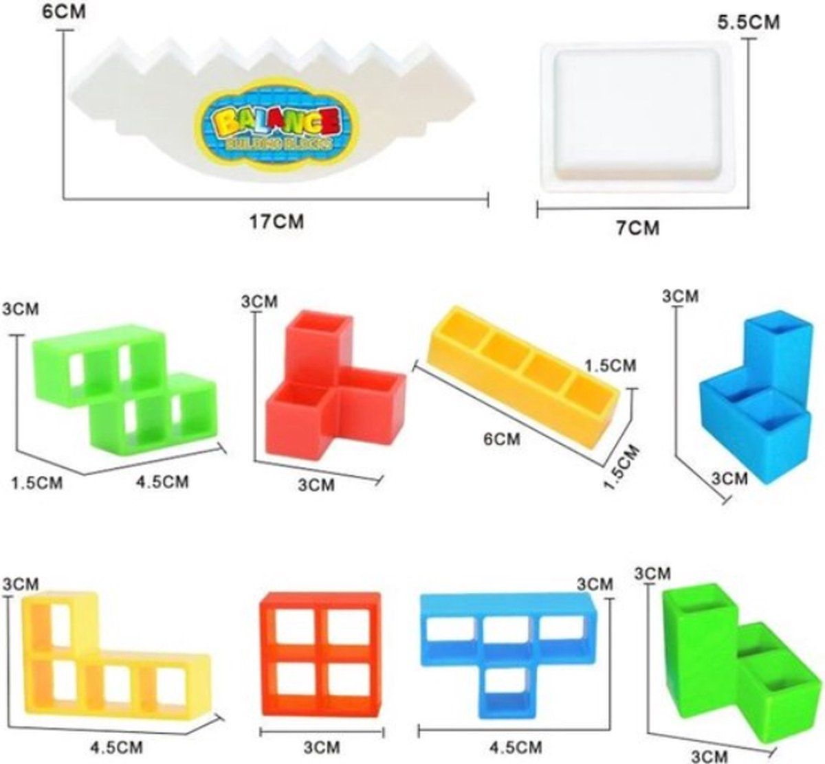 48 Piece Tetra Tower Balance Game 3D Building Puzzle Set Educational Stacking Toy For Kids And Adults Family Game Night Multicolor