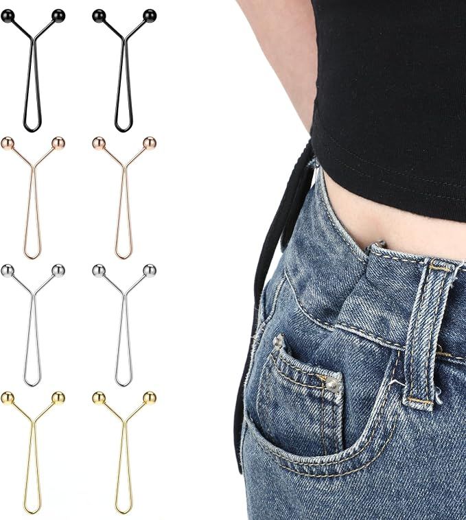 8 Piece Trouser Shortener Waist Adjuster for Jeans