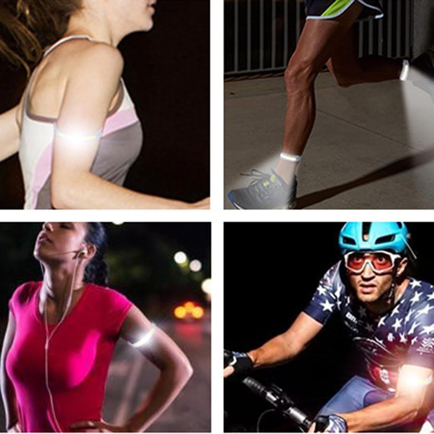 1 Piece USB Rechargeable LED Running Light 3 Modes Red