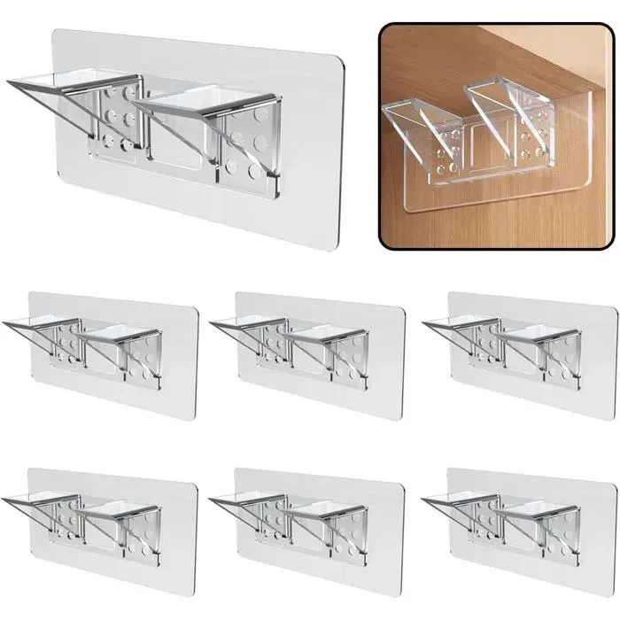 6 Pack Adhesive Shelf Support Brackets