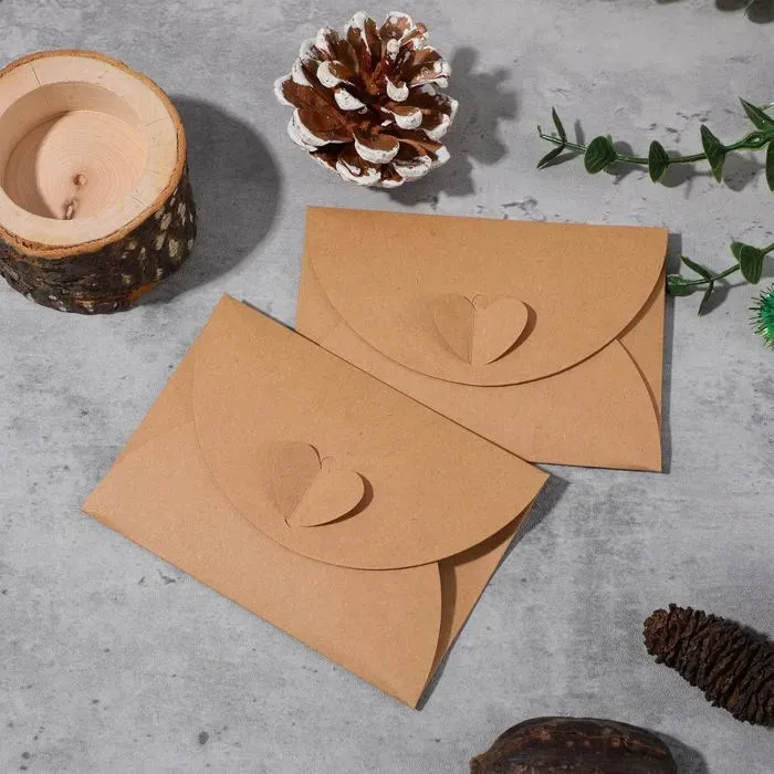 30 Pack Mini Envelopes with Cards, 10.2 x 7 cm