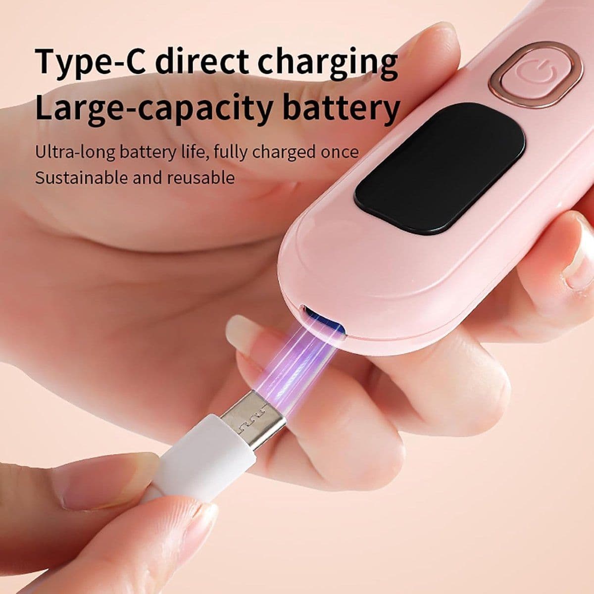 Rechargeable Heated Eyelash Curler with 3 Adjustable Temperature Settings, White