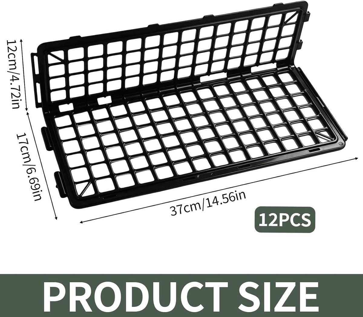 12 Pcs Under Sofa Barrier Pet Blocker for Cats with 20 Cable Ties, 37 x 17 x 12 cm