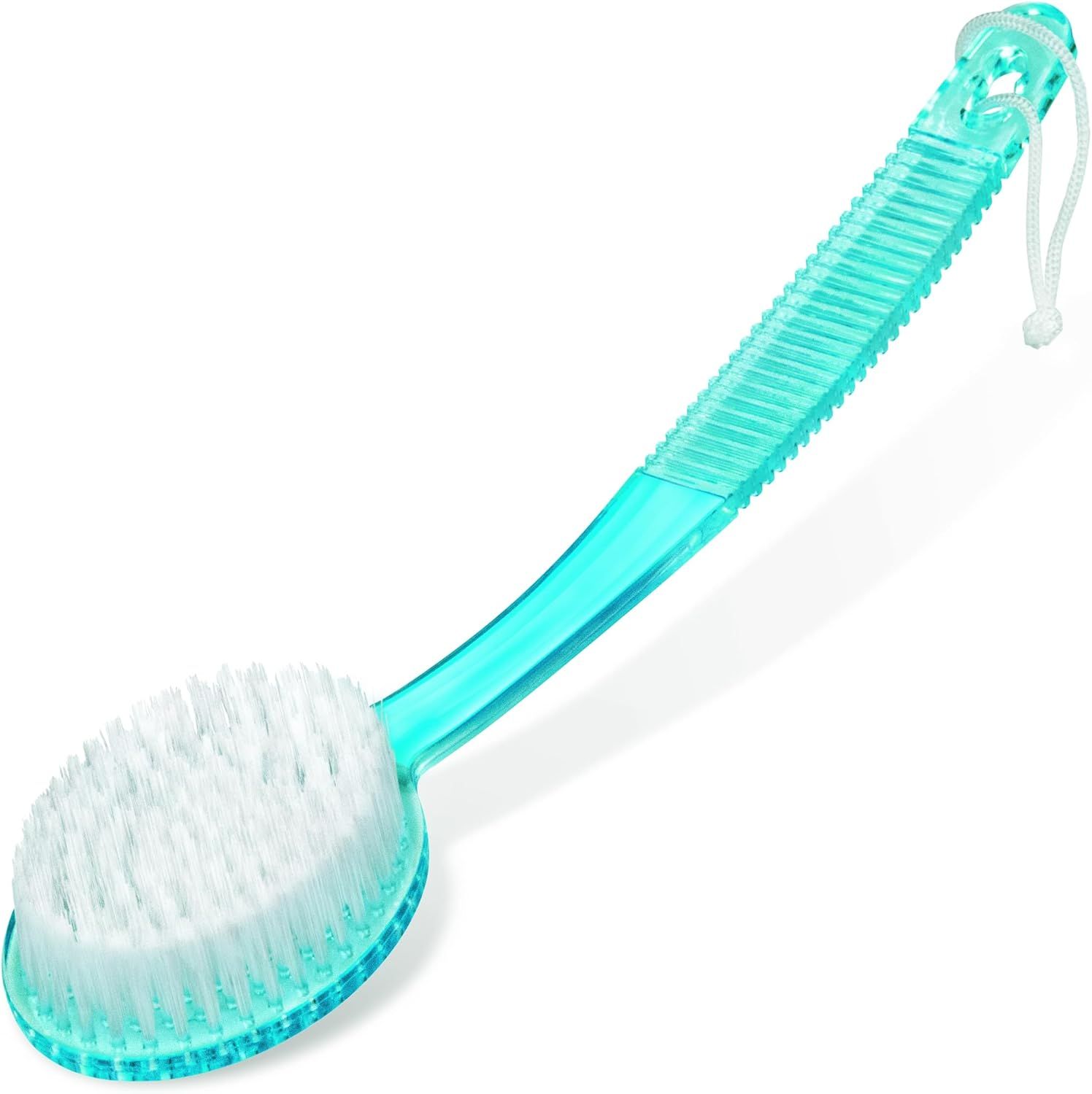 (Random Color, 1 Pack) Bath Brush with Bristles, Long Handle for Exfoliating Back, Body, and Feet, Bath and Shower Scrubber