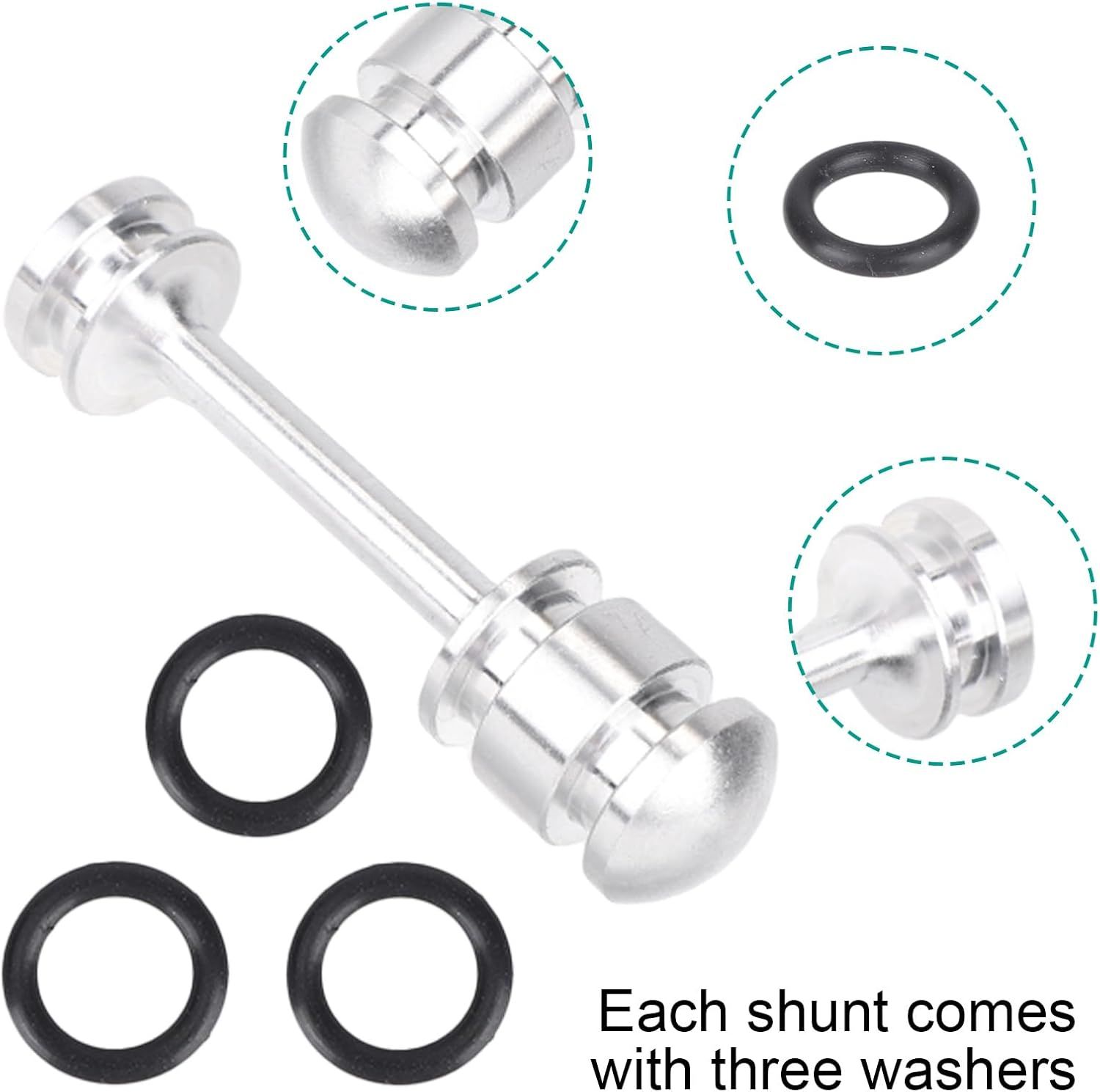 Aluminum Oil Diverter Barbell, Compatible with Gen III & IV Engines LS1 LS3 LS2 LS6 L92 L99 L33 LQ4 LQ9 4.8L 5.3L 5.7L 6.0L 6.2L LS Performance Parts Oil Billet Diverter Barbell (Black, Silver)
