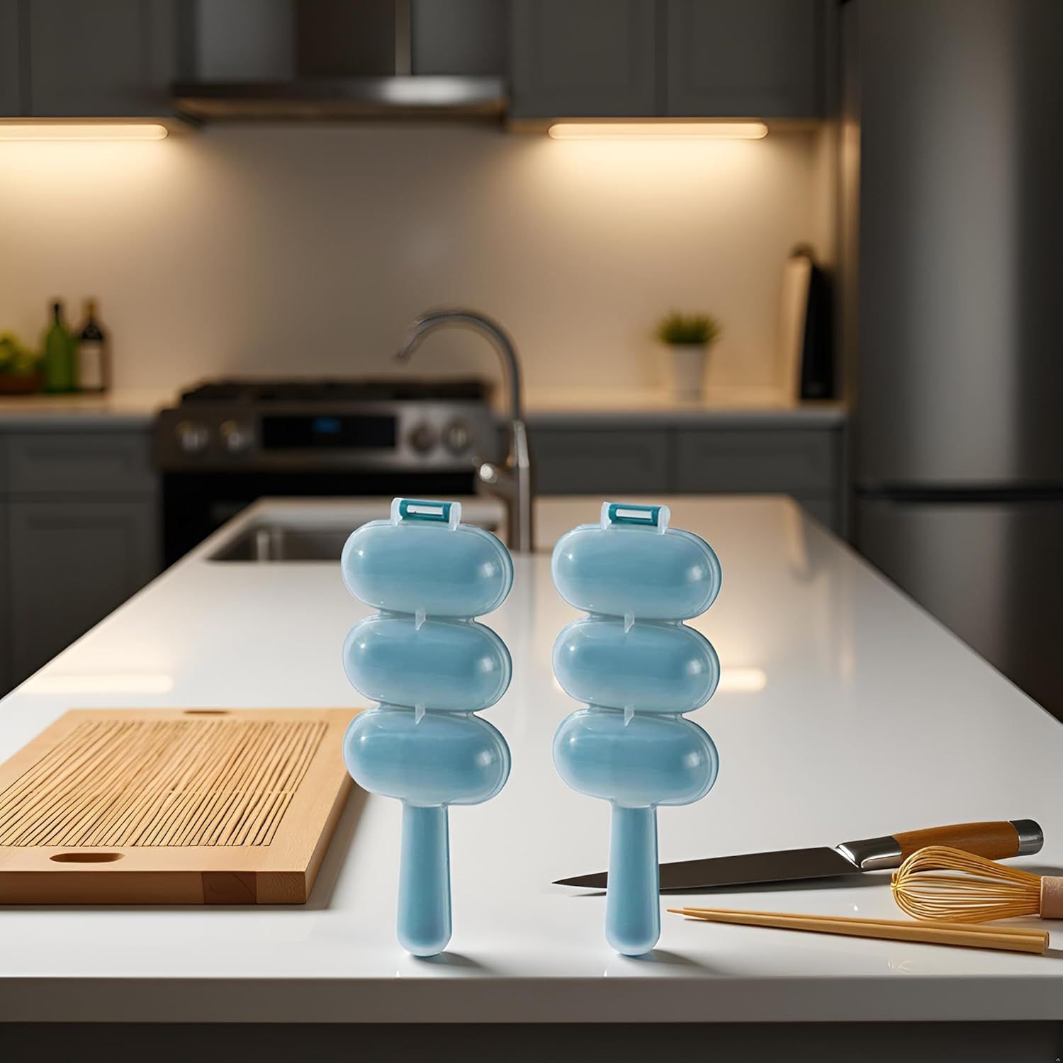 2 Pcs Blue Rice Ball Maker Shake Lunch Maker Mould Rice Ball Shaker Rice Ball Mold Rice Ball Shaped Kitchen Tools Home DIY Making Kit Sushi Plates, DIY Sushi Shake Rice Ball Molds