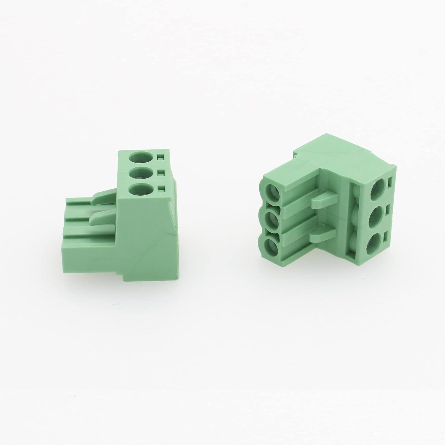 10 Pcs Green 5.08mm Pitch 3P Pluggable Teminal Blocks Connector Socket Adapters