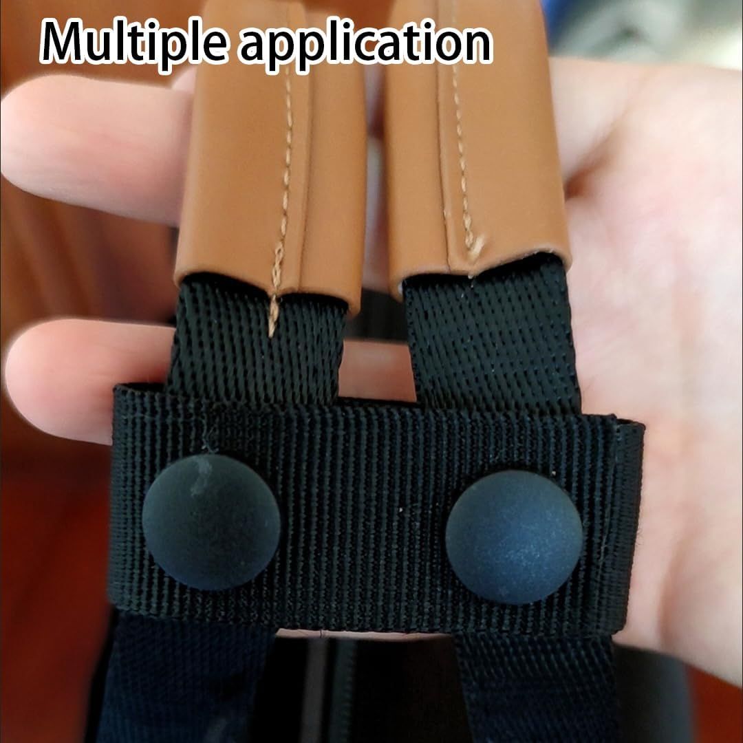 10 PCS Black Nylon Belt Keepers, Double Snaps Security Tactical Belt Keepers for 2"-2¼" Wide Duty Belt, Police Duty Belt Law Enforcement Accessories