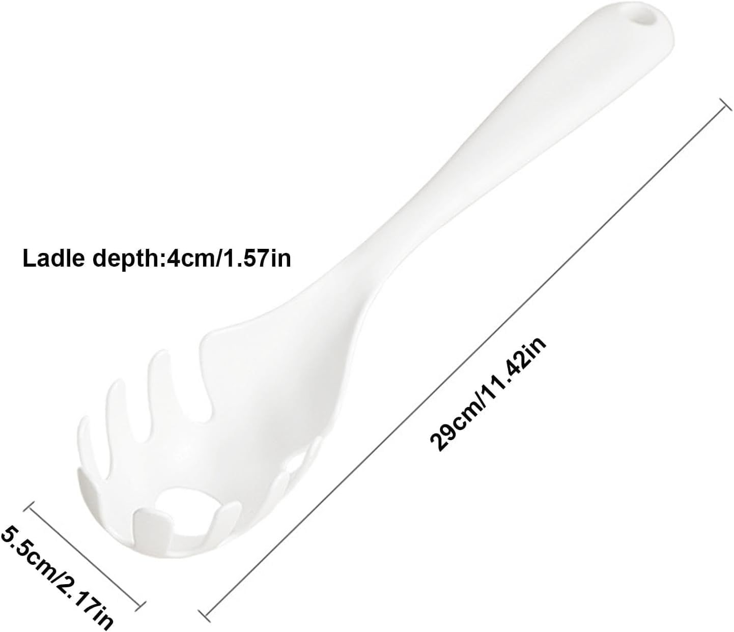 1 Pc White Pasta Fork - Teeth Spaghetti Spoon, Kitchen Noodle Fork Spoon, Spaghetti Fork Server