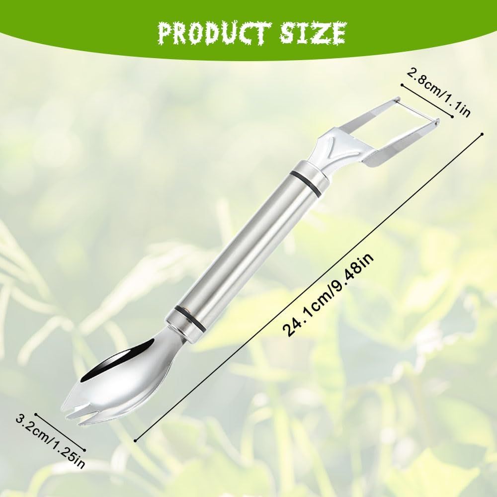 2-in-1 Stainless Steel Fruit Cutter Watermelon Cutter, Watermelon Slicer Cutter Summer Watermelon Cutting Artifact for Kitchen DIY (1)