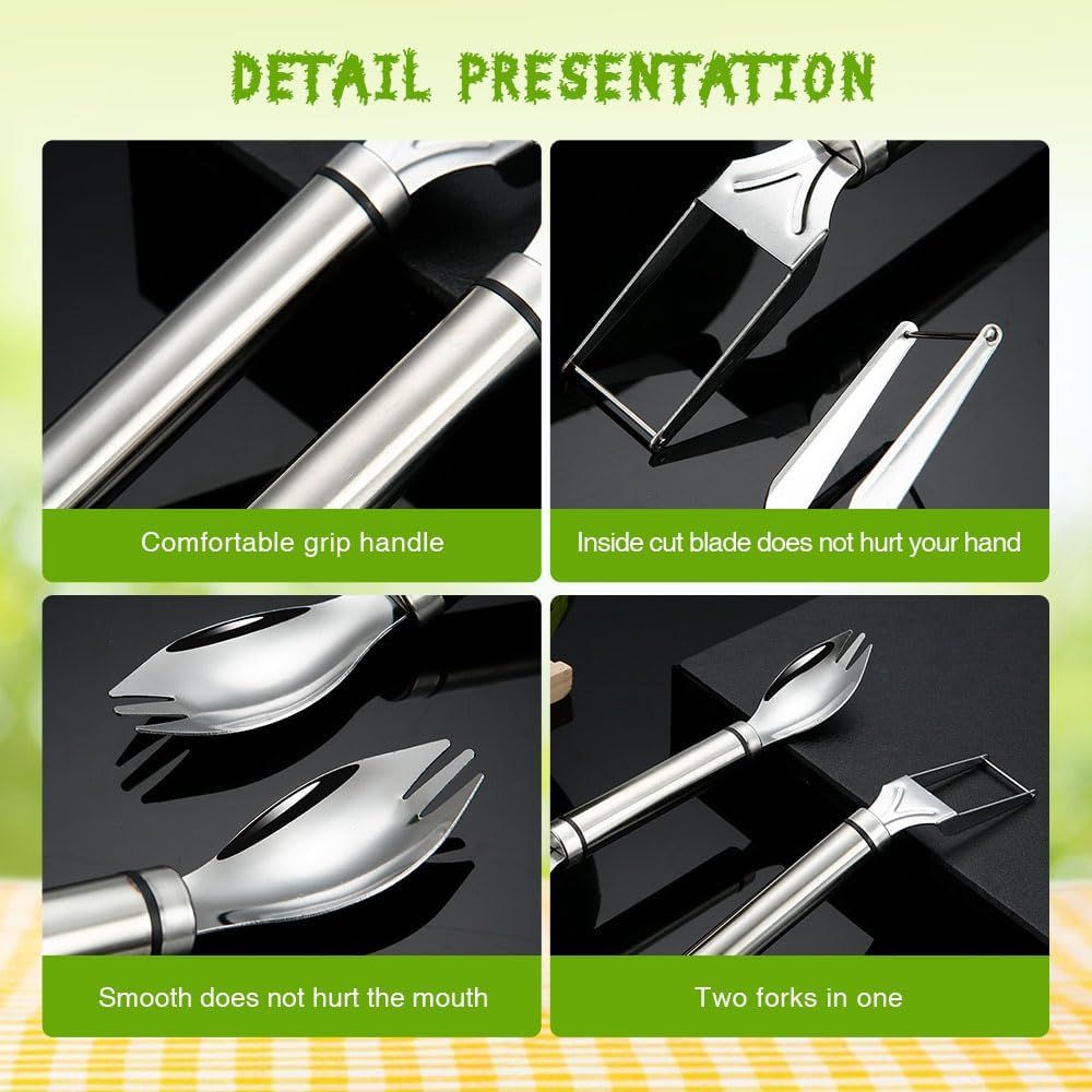 2-in-1 Stainless Steel Fruit Cutter Watermelon Cutter, Watermelon Slicer Cutter Summer Watermelon Cutting Artifact for Kitchen DIY (1)