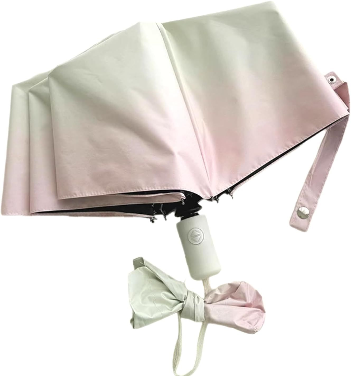 Ombré Auto Open Rain & Sun UPF 50+ UV Protection Umbrella, Portable Travel Folding Umbrella with Cover Bag