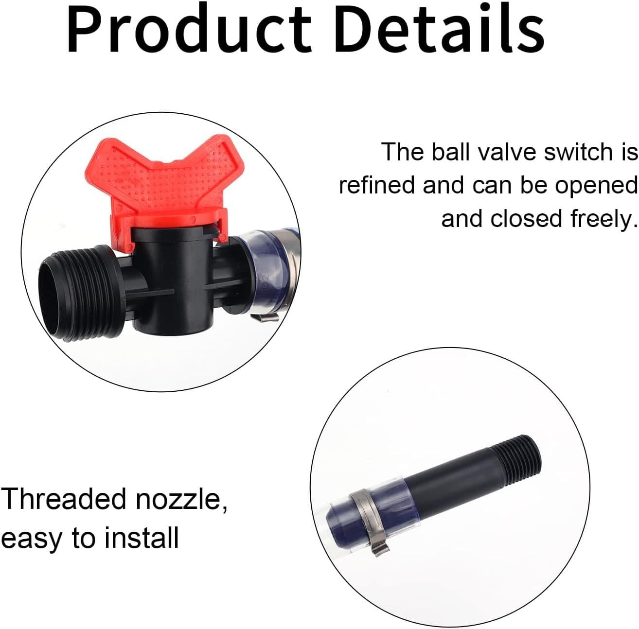 Racing Fuel Jug Hose Kit 2 Piece Racing Fuel Hose with Ball Valve and 2 Piece Hose Bender for 5 Gallon Gas Can