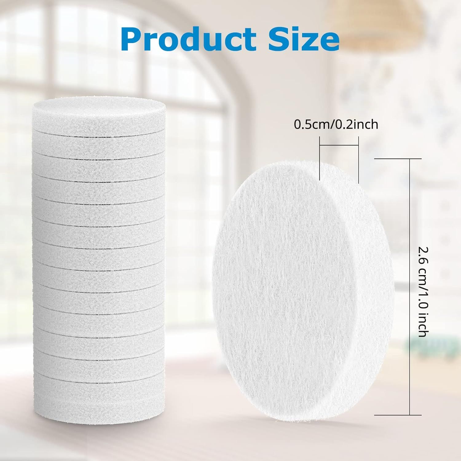 30 Pack Core Mini Aroma Pads Replacement or LEVOIT LV-H128 Essential Oil Replacement Aromatherapy Reill Pads Compatible with LEVOIT Core Mini/LV-H128 Air Puri-ier White