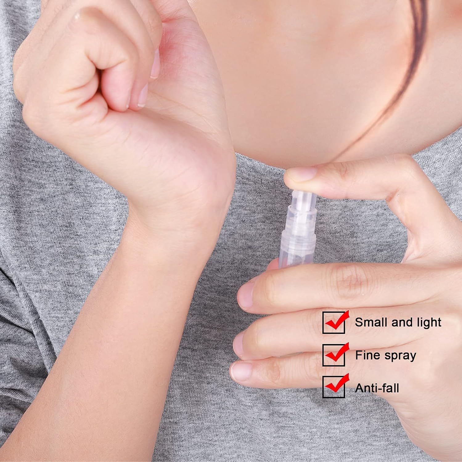 60 Pack 3ml Mini Spray Bottle, Clear Plastic Empty Cute Perume Atomizer Bottle or Cleaning, Travel, Essential Oils, Perume.