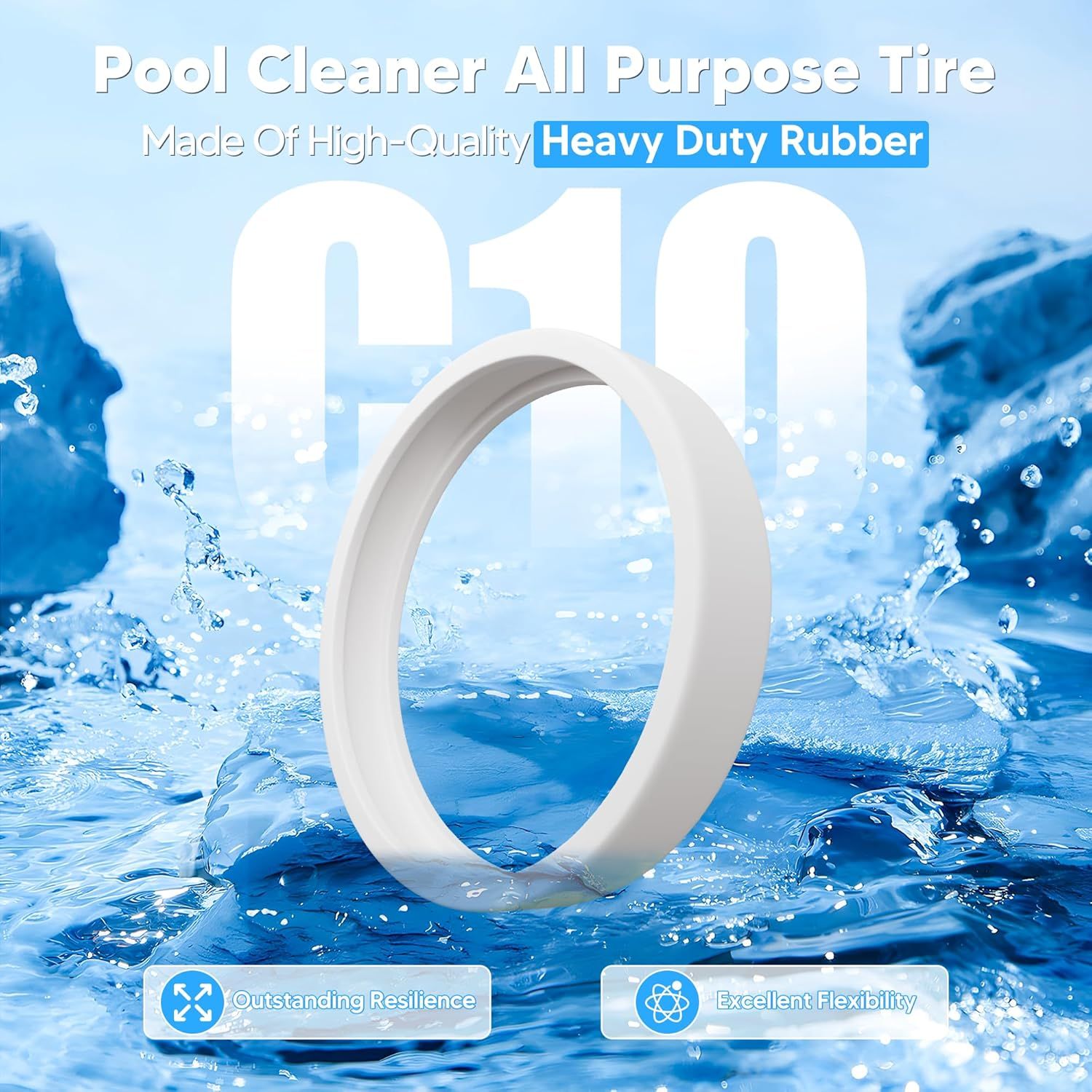 Pool Cleaner All Purpose Tire Replacement Part Compatible with Polaris 280 360 180 380 C10 C-10 Pack o 3