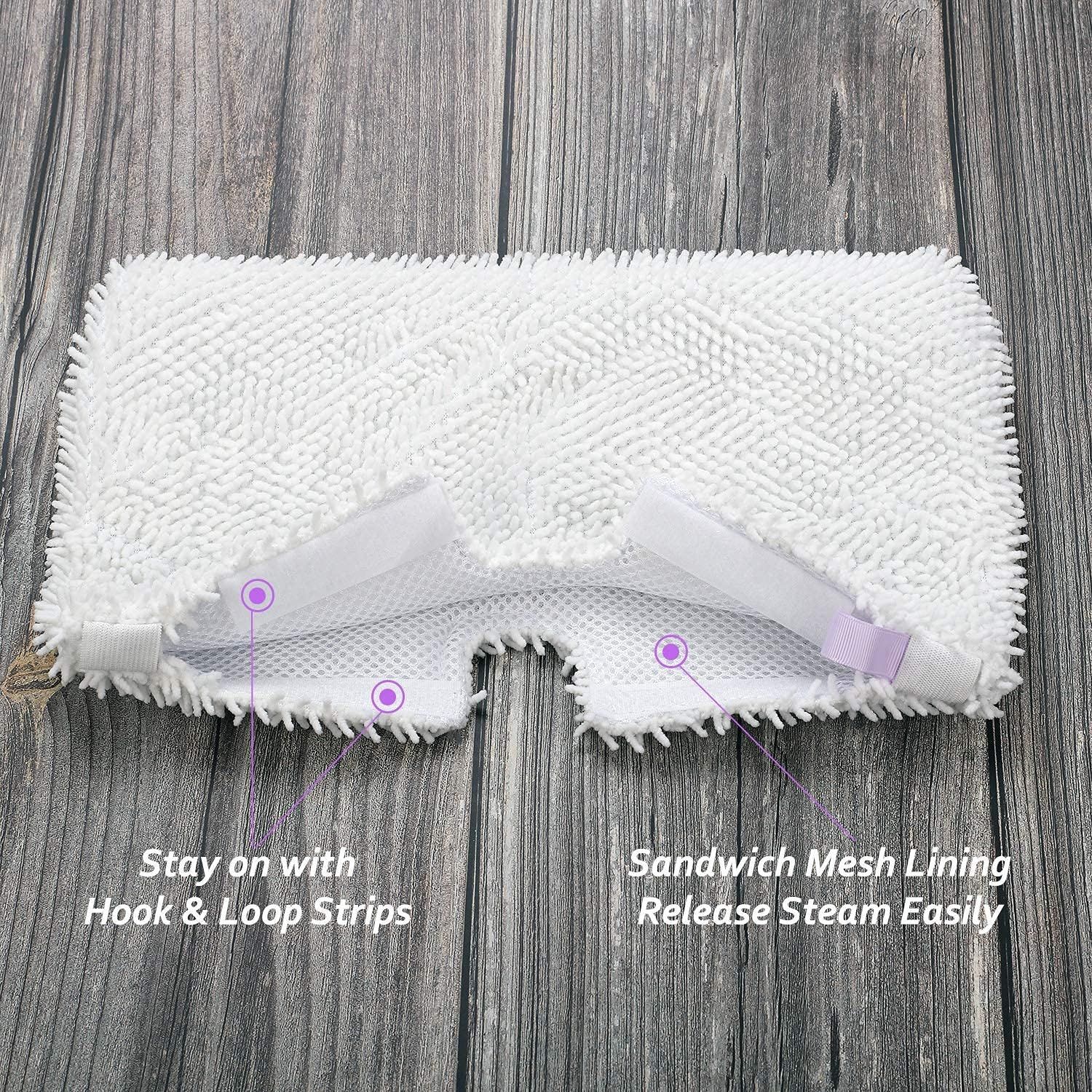 2 Pack + 2 Pack Replacement Microiber Mop Pad or Shark Steam Pocket Mops S3500 Series S3501 S3601 S3550 S3901 S3801 SE450 S3801CO S3601D (2 Sot mop pad+2 scrubby mop pad)
