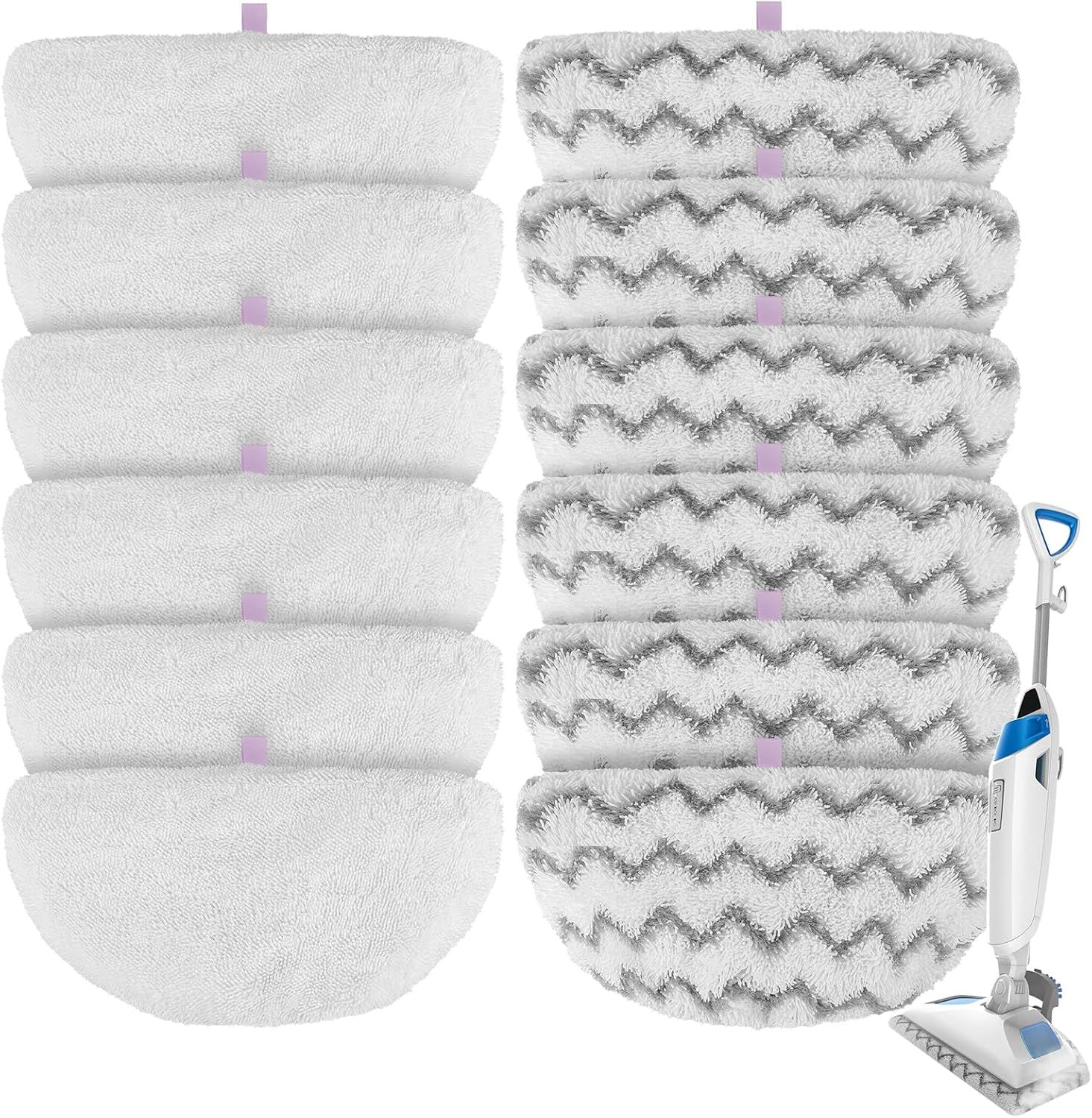 Steam Mop Pads or Bissell Powerresh Steam Cleaner 1940 1806 1544 1440 2075A 2685A 19402 19404 19408 19409 1940A 1940 1940Q 1940T 1940W - Microiber Replacement Pad Reusable Washable - 12