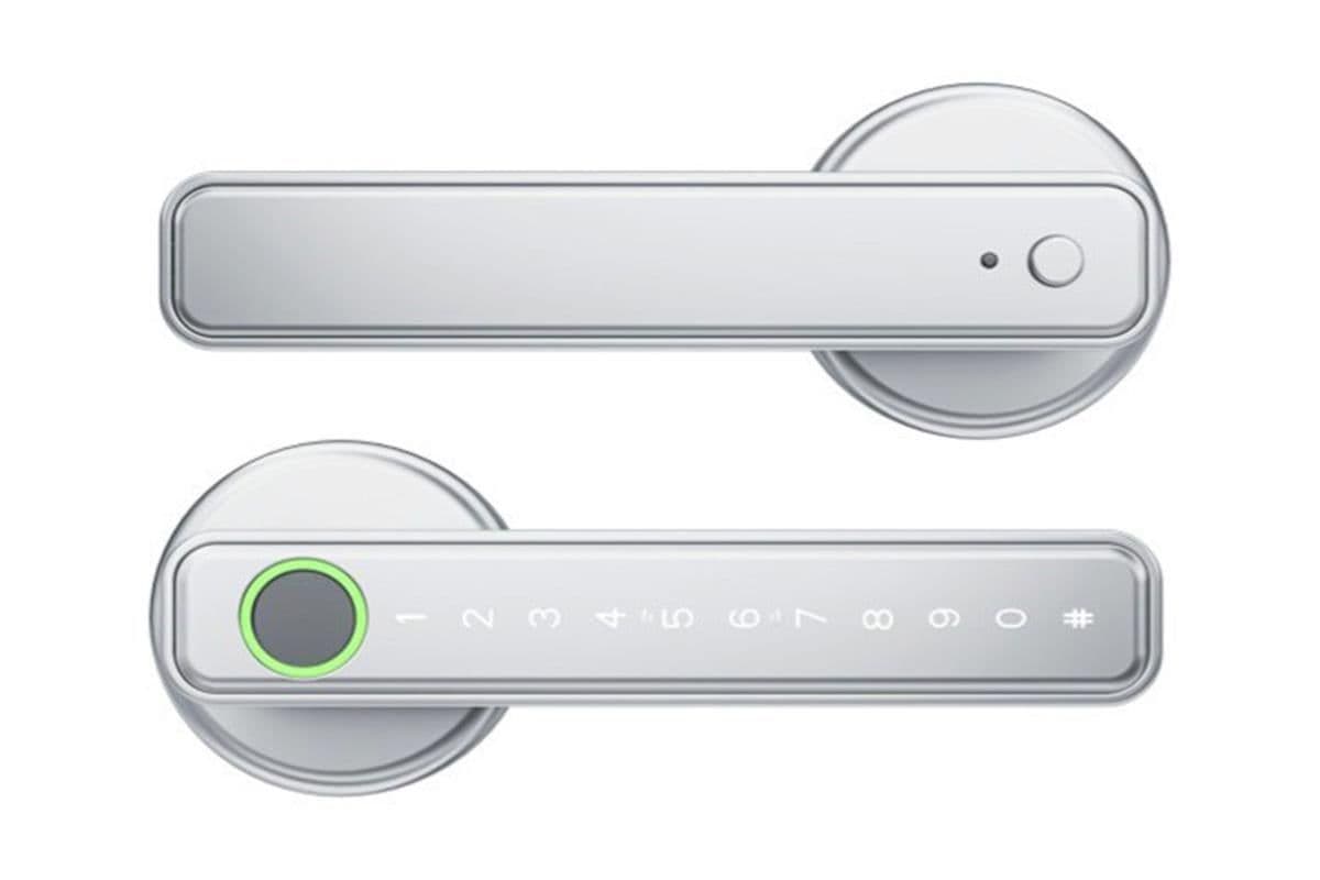 Smart Door Lock Fingerprint Control Silver