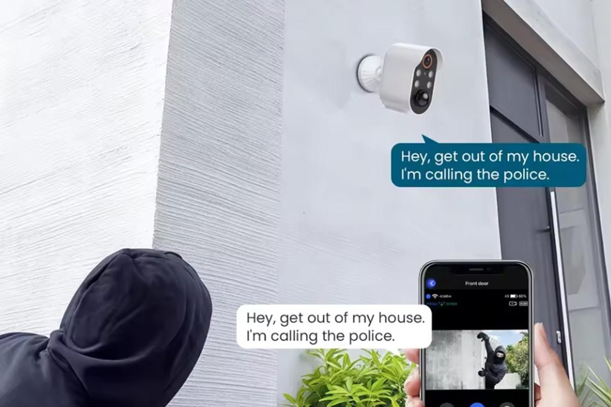 Security Cameras Wireless Outdoor Home Indoor Camera with Color Night Vision Motion Detection -White