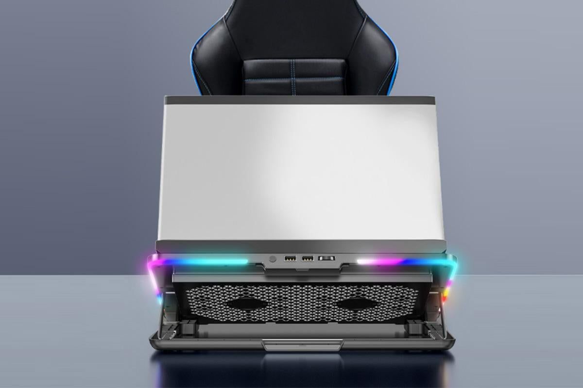 Portable Gaming Laptop Cooling Pad 6 Powerful Fan Table Stand Cooler with Phone Holder