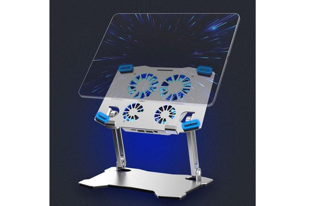 Tablet Cooling Pad Aluminum Adjustable Tablet Stand Tablet Support Notebook Stand Cooling Fan Pad