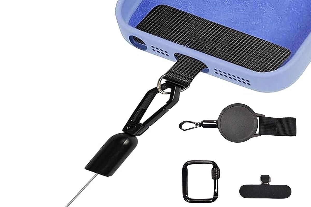 2PCS Retractable Anti-Theft Phone Tether Wrist Strap Holder