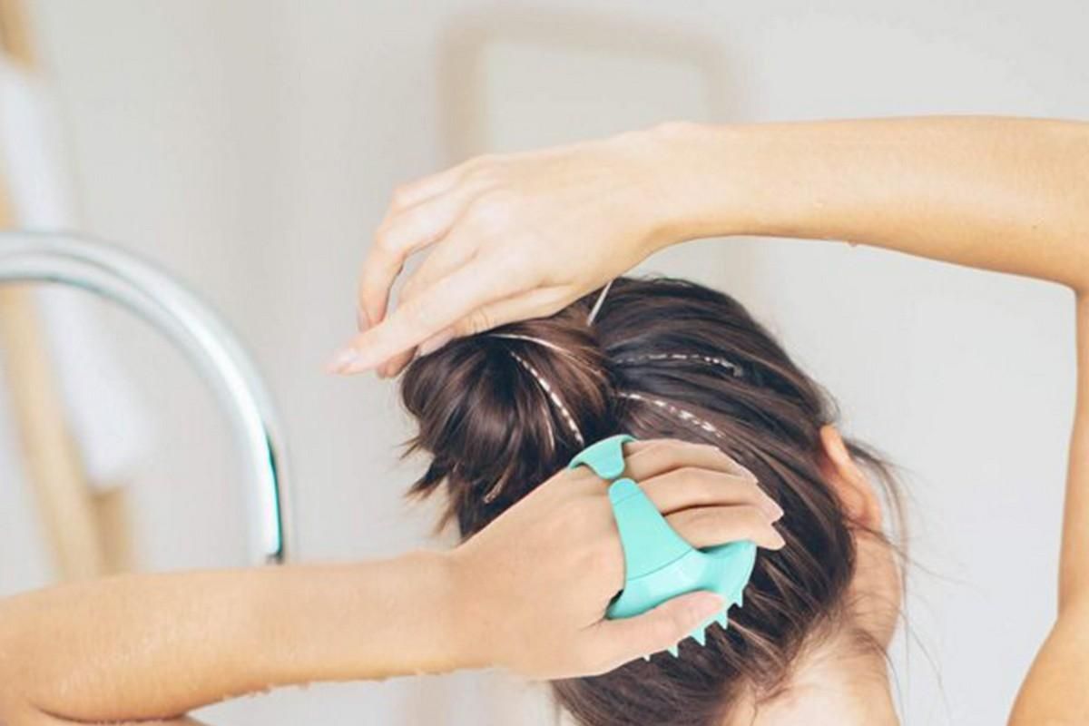 Hair Scalp Massager Shampoo Brush -Green