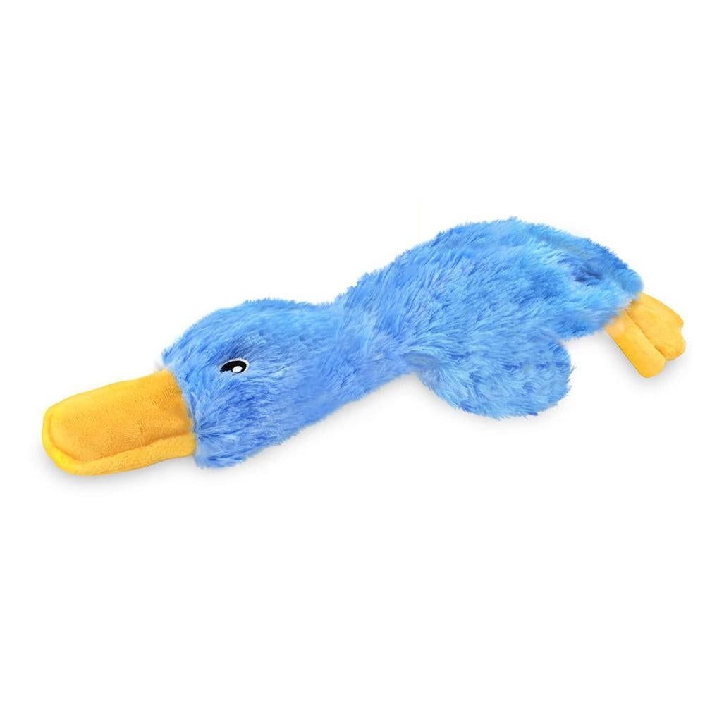 Interactive Plush Duck Dog Toy - Chew Toy for Small Dogs Blue