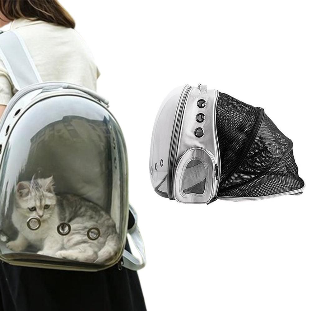Expandable Travel Cat Backpack Carrier Polarized Tinted Bubble Window Pet Backpack Pink