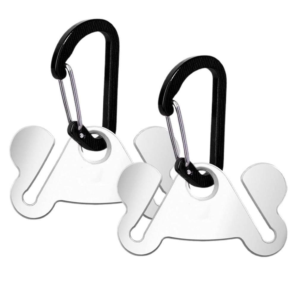 2PCS Metal Dog Poop Bag Holder Clips - Hands-Free Leash Attachment