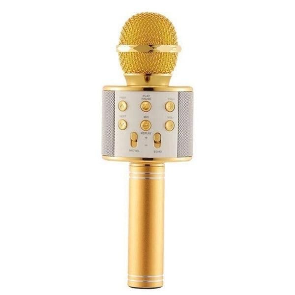 Handheld Wireless Bluetooth Microphone with Speaker for IOS Android Phone Computer 1800mAh Battery Black