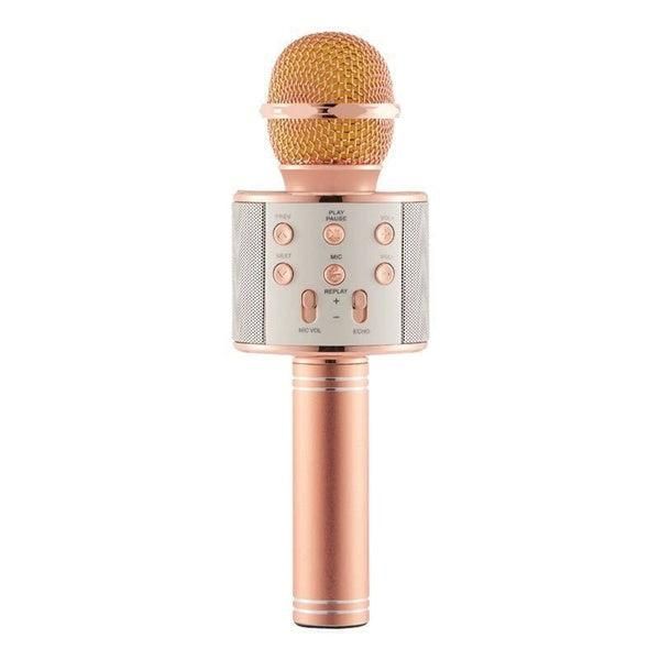 Handheld Wireless Bluetooth Microphone with Speaker for IOS Android Phone Computer 1800mAh Battery Black