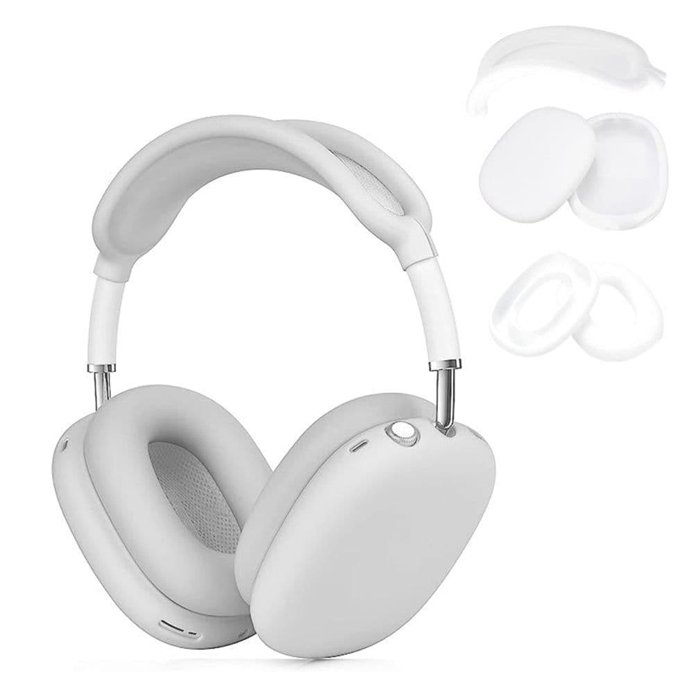 Headphone Case Silicone Cover Set for Apple AirPods Max White