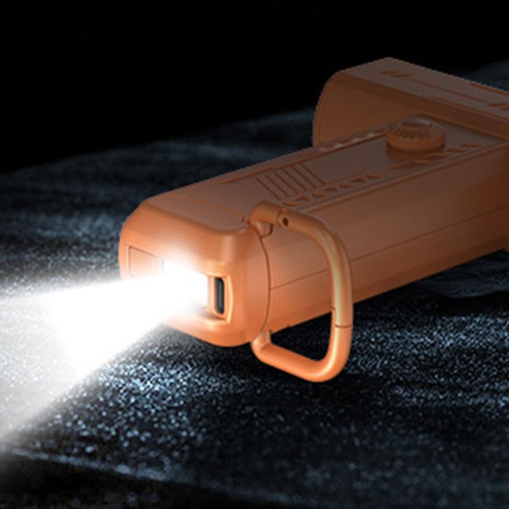 Electric Air Duster 130000 RPM Mini Blower with LED Light Orange