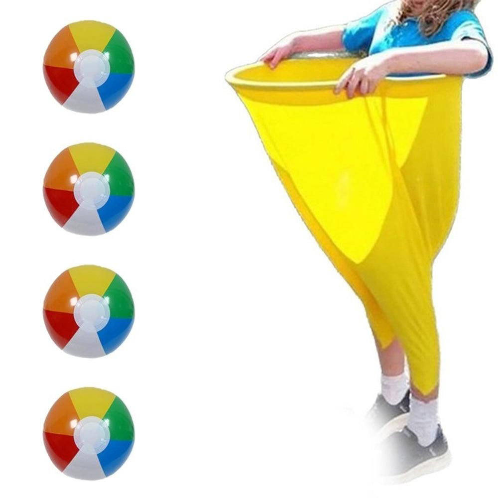 Granny Pants Yard Game Set with Giant Elastic Pants for Adult Outdoor Fun Yellow