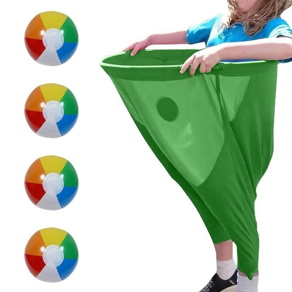 Granny Pants Yard Game Set with Giant Elastic Pants for Adult Outdoor Fun Green