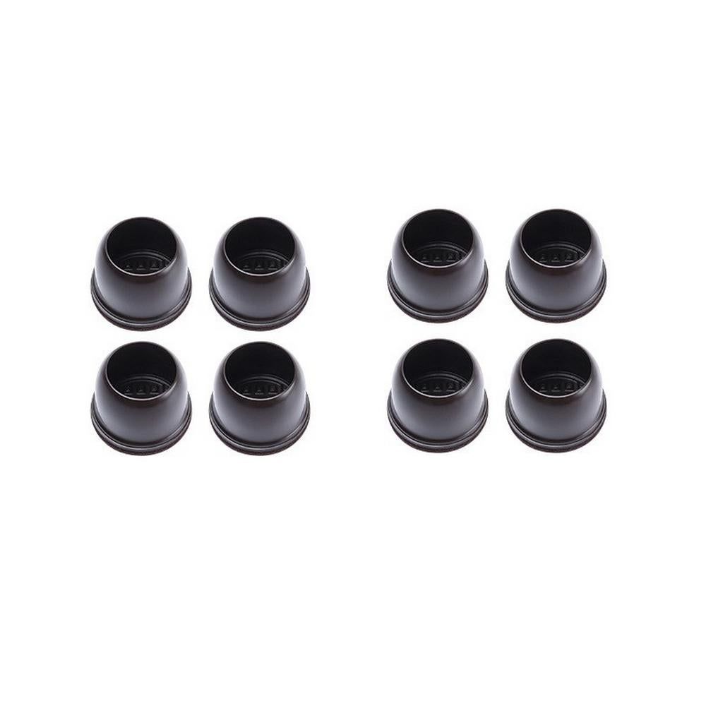 16pcs Silicone Chair Leg Floor Protectors Furniture Leg Feet Cup for Hardwood Floors with Wrapped Felt -Round brown