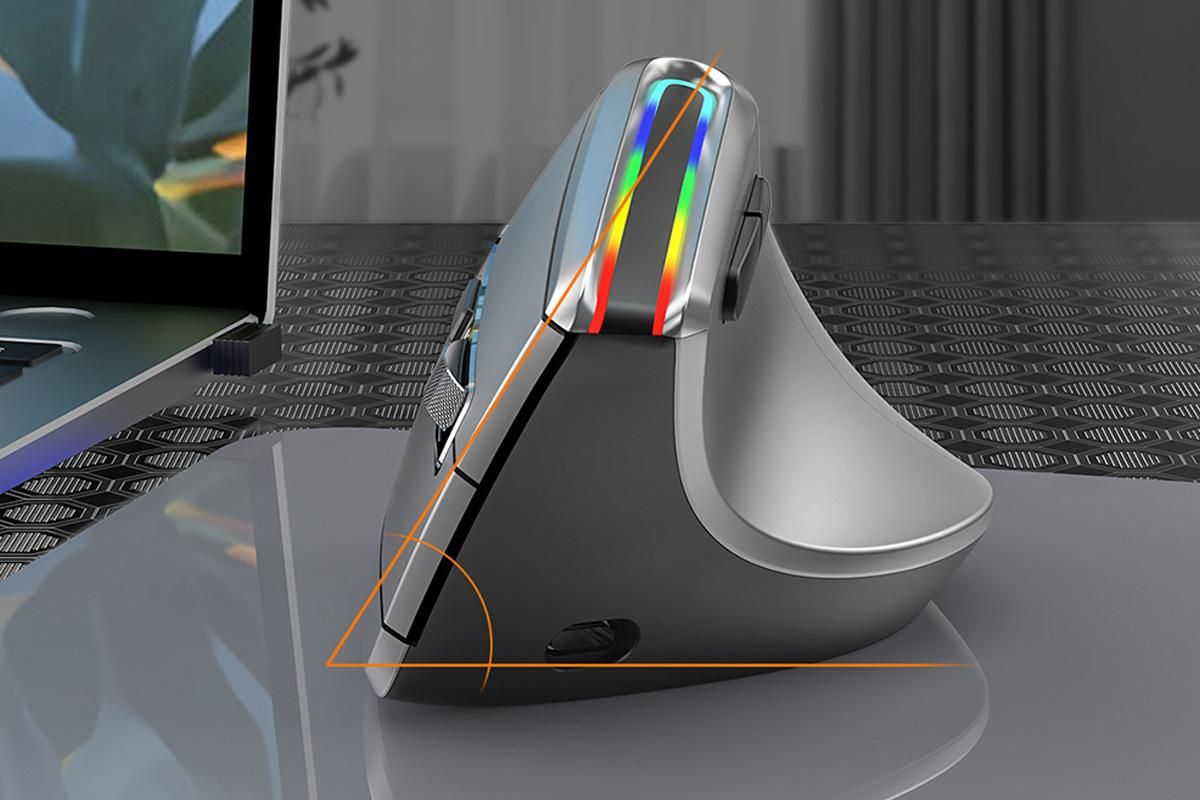 Ergonomic Vertical Mouse 2.4G RGB Wireless Optical Mouse for Computer PC