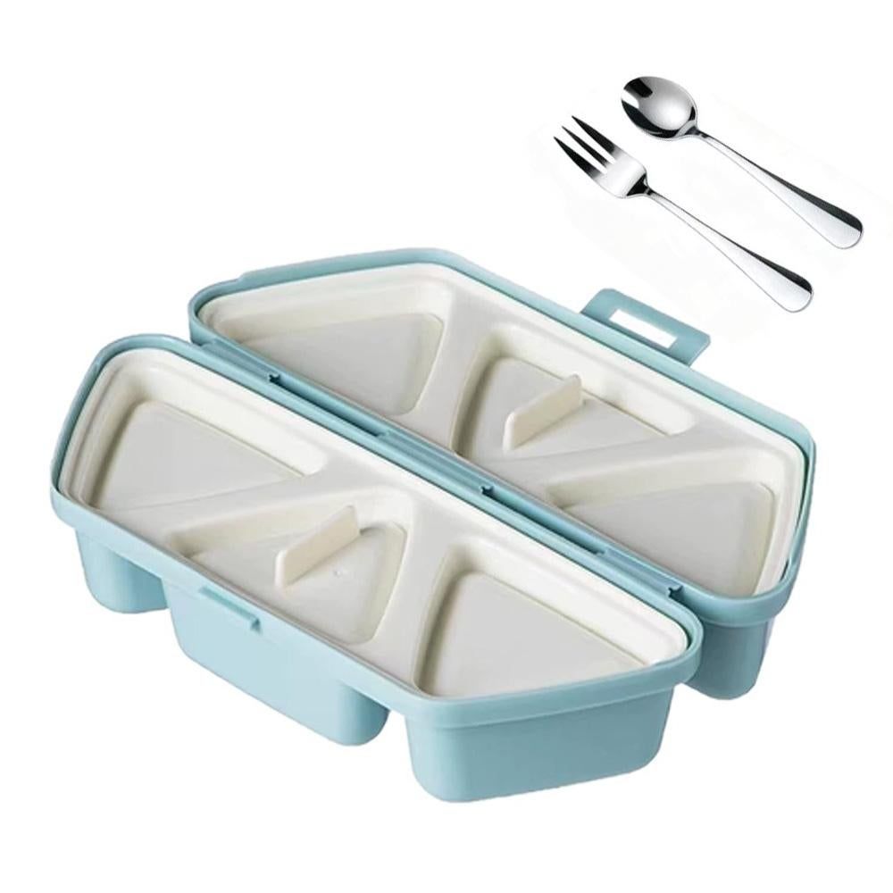 Foldable Japanese Rice Ball Mold Bento Maker Set with Spoon and Fork