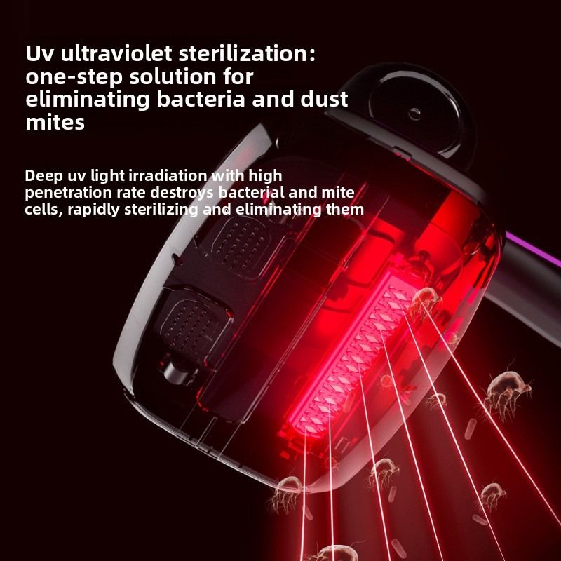 Home Wireless Dust Mite Remover, High-Powered Bed Vacuum, UV Sterilizing Fully Automatic Dust Mite Remover - Purple
