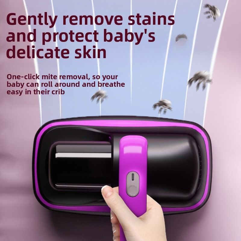 Home Wireless Dust Mite Remover, High-Powered Bed Vacuum, UV Sterilizing Fully Automatic Dust Mite Remover - Purple