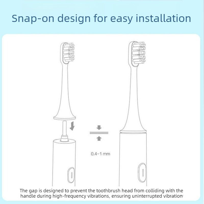 Compatible with replacement brush heads for multiple models of rotary electric toothbrushes. Choose from 5 styles with different functions. High-density, rounded soft-bristle universal brush head set—5-piece set